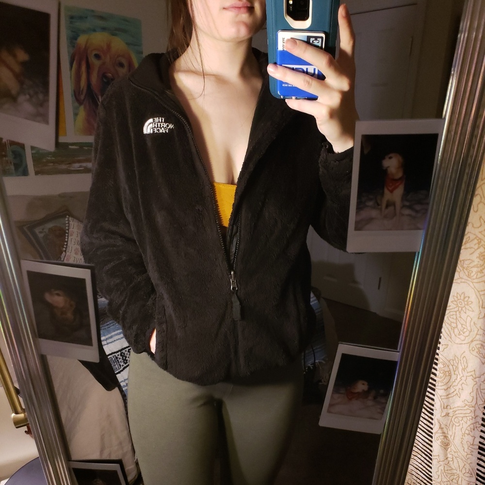 Fuzzy Black North Face Jacket